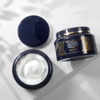 Nanoplex Arginina Nourishing and Color Care Hair Mask container - Professional-grade hair treatment for deep nourishment and vibrant color protection.