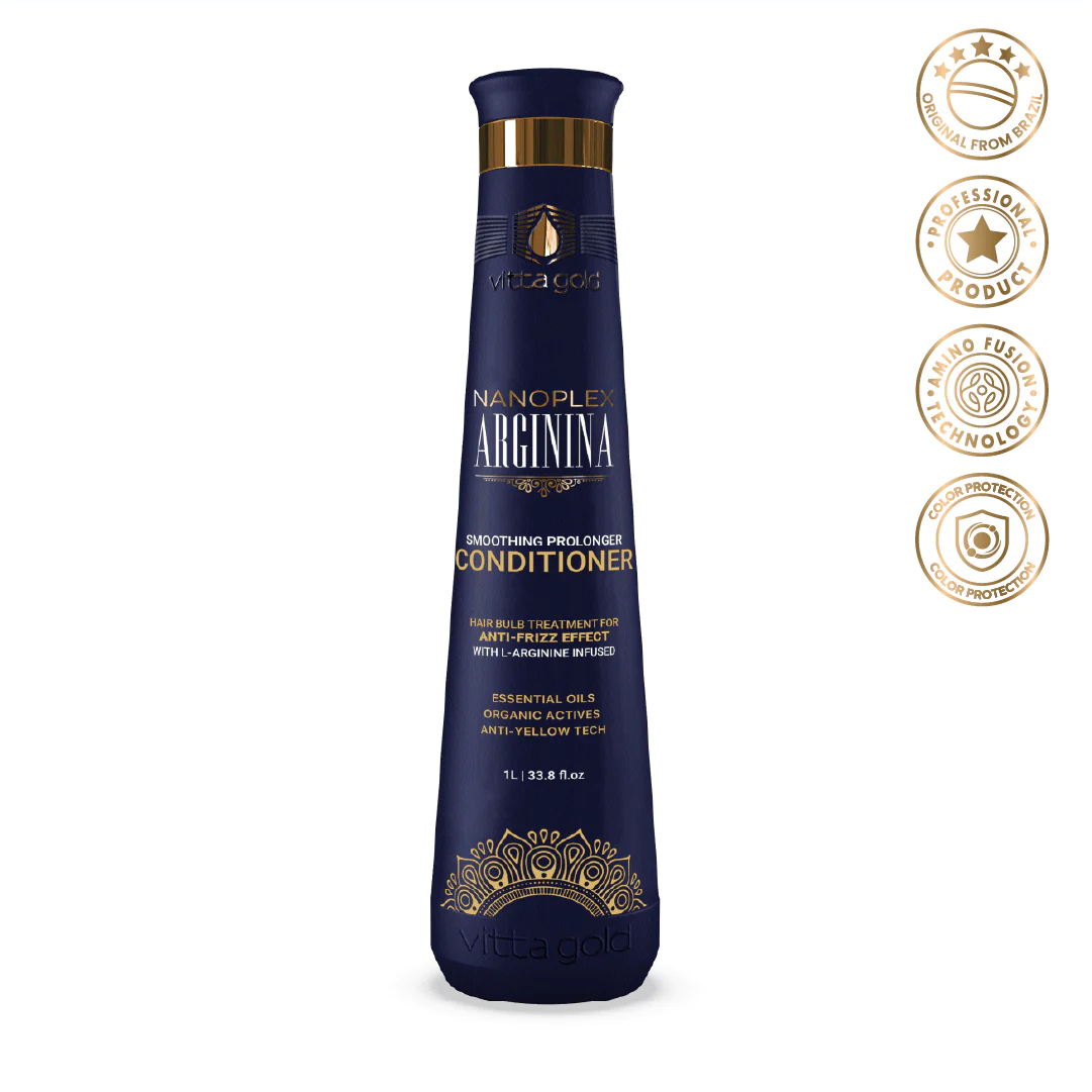 Nanoplex Arginina Smoothing Conditioner bottle - professional-grade hair nourishment and color protection for sleek, salon-perfect results.